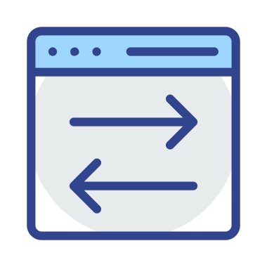 Mavi web renk tasarım simgesi geliştirme için 