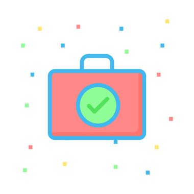 çanta simgesi vektör illüstrasyonu 