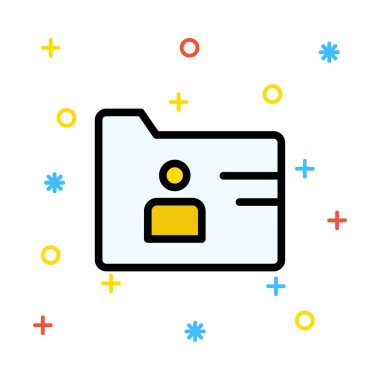 ID kart simgesi vektör illüstrasyonu 