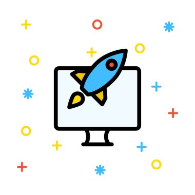 iş simge vektör çizim kadar başlatmak