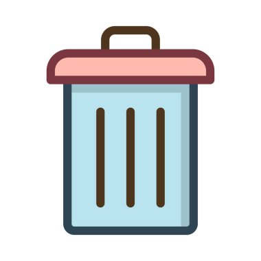 Geri dönüşüm kutusu izole anahat, vektör