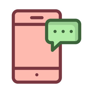  Smartphone Simgesi, vektör illüstrasyonu 