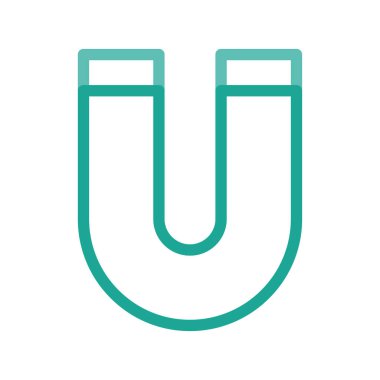 Mıknatıs iş satırı simgesi, vektör çizim