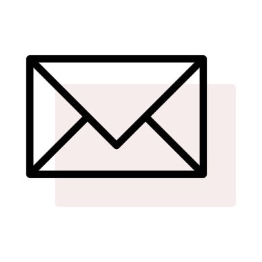 Zarf düz simgesi, vektör illüstrasyonu 