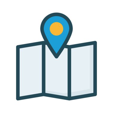 harita web simgesi vektör illüstrasyonu