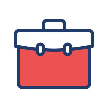 İş çantası beyaz arka planda, vektör çizim 