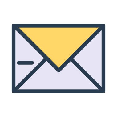 Zarf düz simgesi, vektör illüstrasyonu 