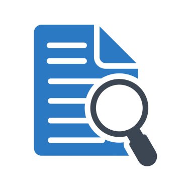 iş belge düz stil ikonu, vektör çizim 