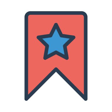 Yıldız simgesi vektör çizim ile bayrak 