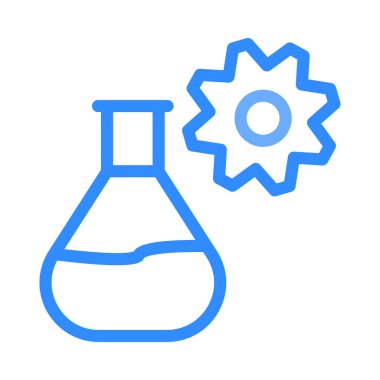 Laboratuvar şişesi düz stil ikonu, vektör çizim 
