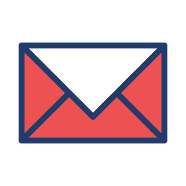 Zarf düz simgesi, vektör illüstrasyonu 