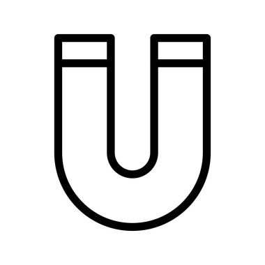 Mıknatıs iş satırı simgesi, vektör çizim