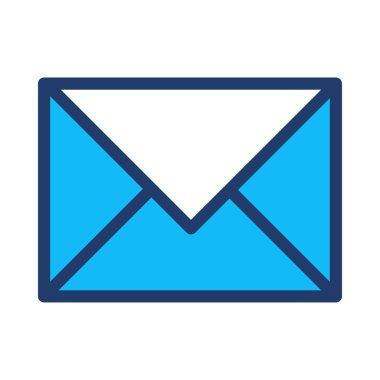 Zarf düz simgesi, vektör illüstrasyonu 