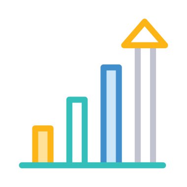 iş grafiği simgesi, vektör illüstrasyonu