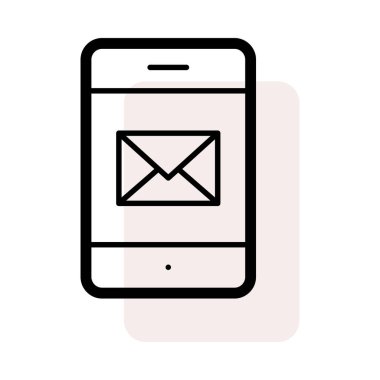 ileti ikonu vektör illüstrasyonu 