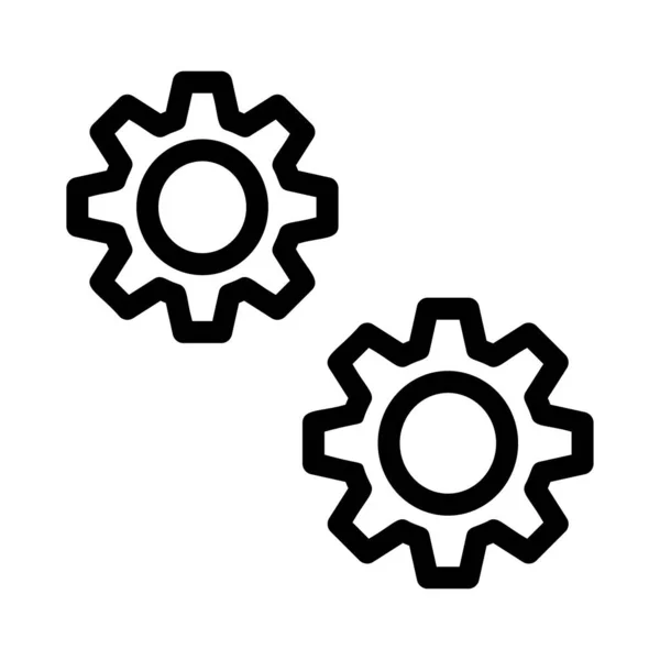 Engrenage Réglage Icône Web — Image vectorielle