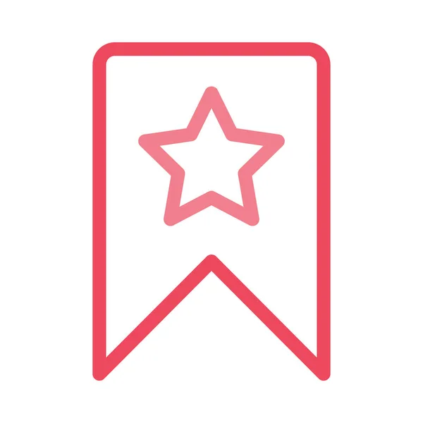 Bandera Con Icono Estrella Vector Ilustración — Vector de stock