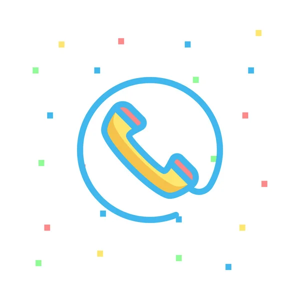 Telefoon Pictogram Vector Illustratie — Stockvector