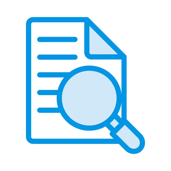 Vector Illustration Document Search Icon — Stock Vector