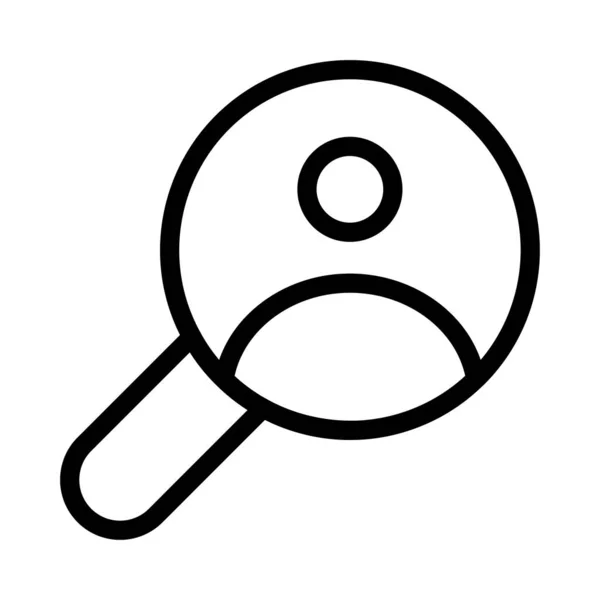 Lupe Mit Flachem Avatarsymbol Auf Weißem Hintergrund Vektor Illustration — Stockvektor
