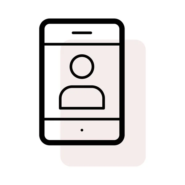 Smartphone Bildschirm Flaches Symbol Isoliert Auf Weißem Hintergrund Vektor Illustration — Stockvektor