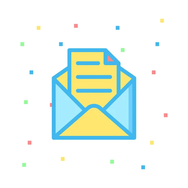 Icono Plano Correo Ilustración Vectorial — Archivo Imágenes Vectoriales