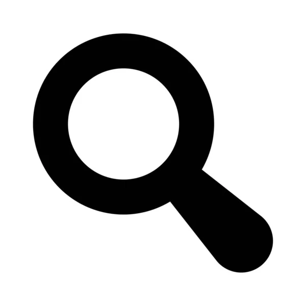 Lupe Flaches Symbol Isoliert Auf Weißem Hintergrund Vektor Illustration — Stockvektor