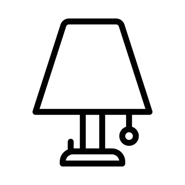 Isolerade Objekt Möbler Lampskärm Tecken — Stock vektor