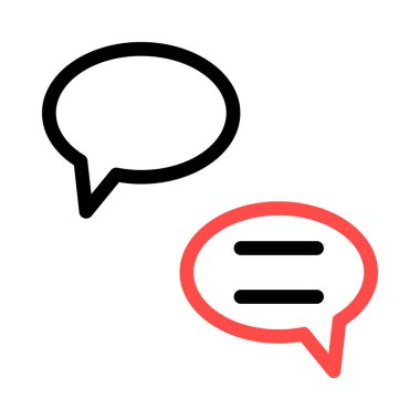 Anahat konuşma balonları, vektör çizim 