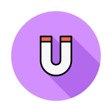 Mıknatıs iş satırı simgesi, vektör çizim