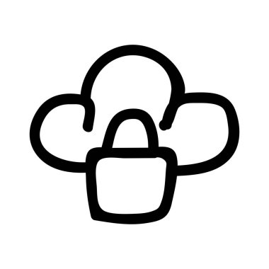 bellek bulut vektör çizim 