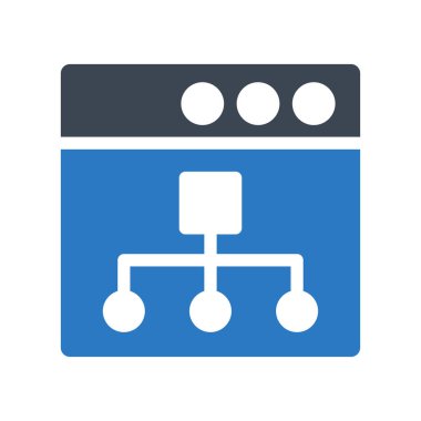 Analitik grafik düz simgesi beyaz arka plan, vektör, illüstrasyon izole