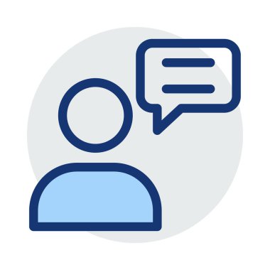 Sohbet simgesi vektör illüstrasyonu 