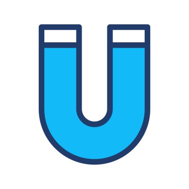 Mıknatıs iş satırı simgesi, vektör çizim