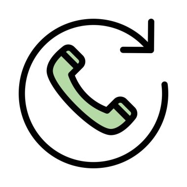 Web geliştirme için telefon simgesi. Vektör çizim