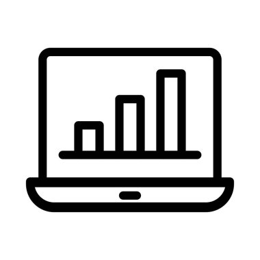 bilgisayar dizüstü simge vektör çizim 