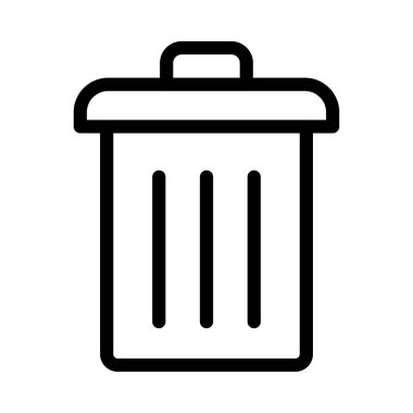 Geri dönüşüm kutusu izole anahat, vektör