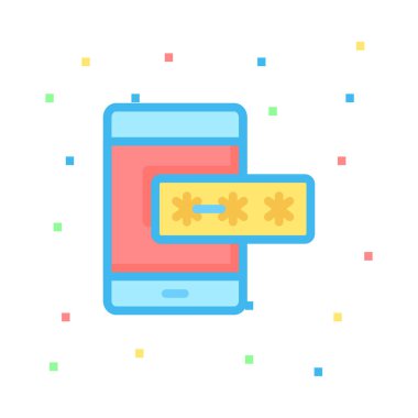 akıllı telefon simgesi vektör illüstrasyonu 