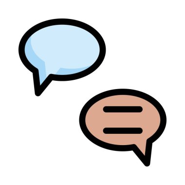 Anahat konuşma balonları, vektör çizim 