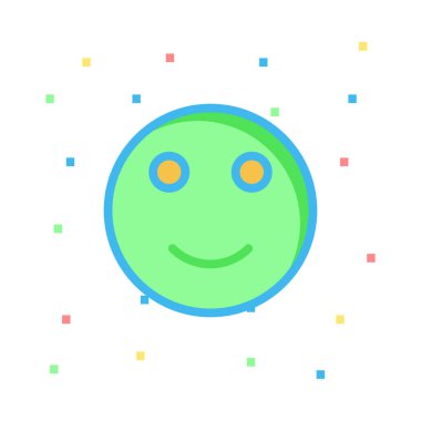 Gülümse ikon vektör illüstrasyonu 