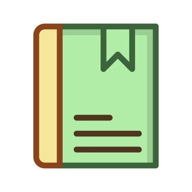 kitap düz simgesi, vektör illüstrasyonu 