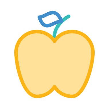  elma web simgesi, vektör çizim 