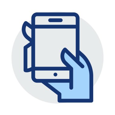 Web geliştirme için mobil tasarım simgesi. Vektör çizim