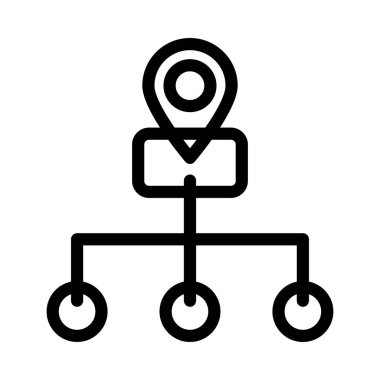 Analitik grafik düz simgesi beyaz arka plan, vektör, illüstrasyon izole