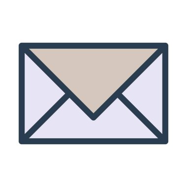 Zarf düz simgesi, vektör illüstrasyonu 