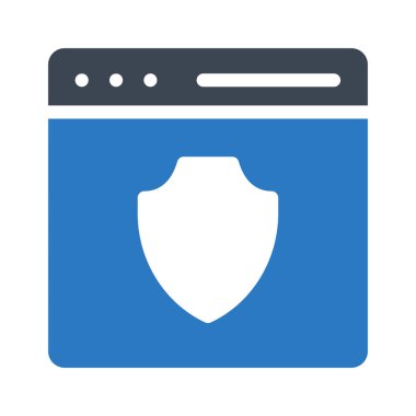 Koruma kalkanı simgesi, vektör illüstrasyonu