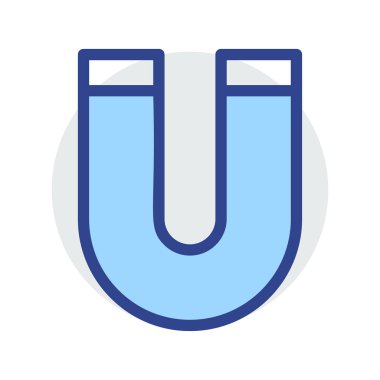 Mıknatıs iş satırı simgesi, vektör çizim