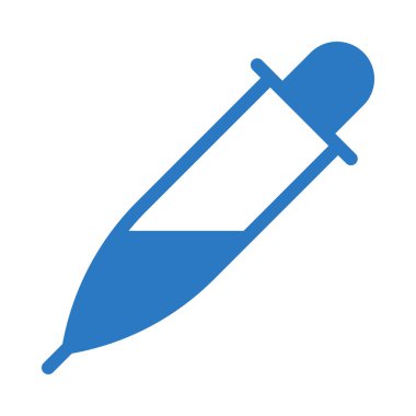 tükenmez kalem düz simgesi beyaz arka plan, vektör, illüstrasyon izole