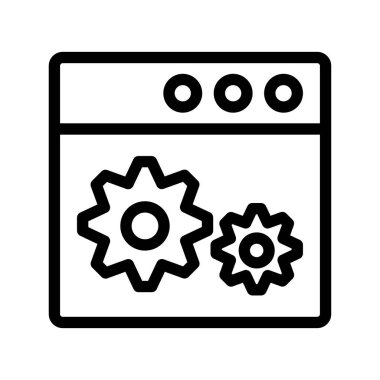 Gelişim için web tasarım simgesi. vektör illüstrasyonu