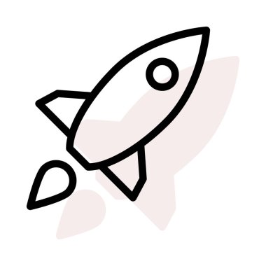 roket ikonu vektör illüstrasyonu